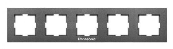 Panasonic Karre Plus 5-ös sorolókeret vízszintes fekete