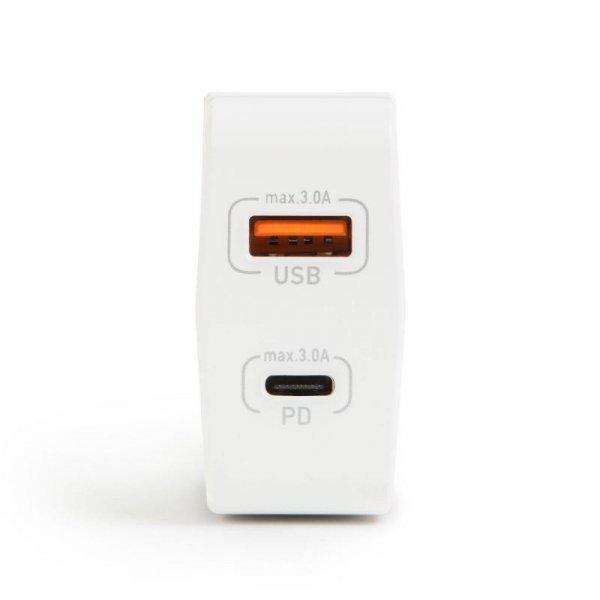 Hálózati Adapter USB + Type-C 18W