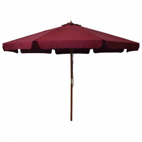 Burgundi vörös kültéri napernyő farúddal 330 cm
