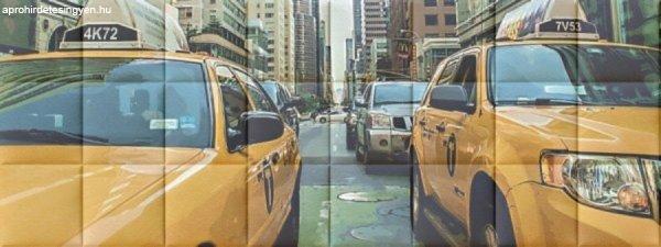 Taxi autós New York fotó nyomtatott műbőr falvédő (200x75 cm)