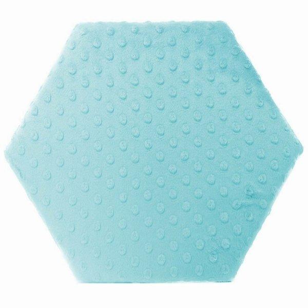 KERMA Hexagon falpanel minky textil gyermek falburkolat, több színben - 
Világoskék minkyvk1