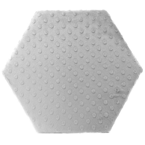 KERMA Hexagon falpanel minky textil gyermek falburkolat, több színben -
Világos szürke minkyg3