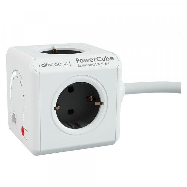 Allocacoc PowerCube Extended Wifi Hálózati Elosztó 4DIN 1,5m Trolley Grey