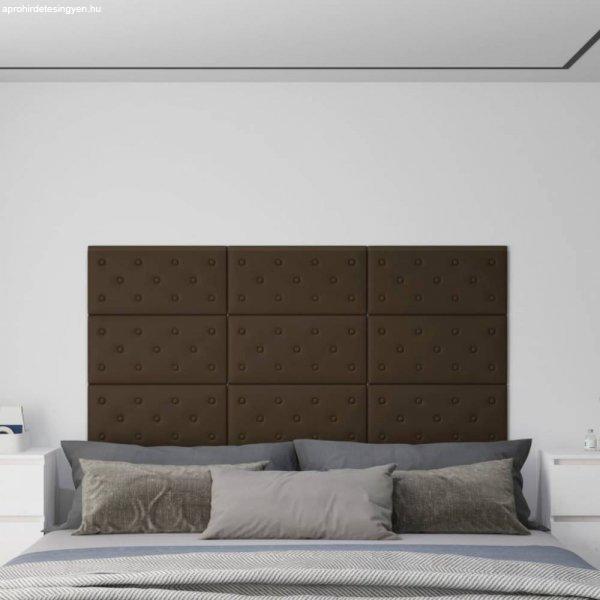 12 db barna műbőr fali panel 60 x 30 cm 2,16 m²