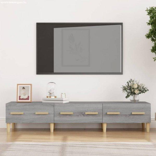 Szürke sonoma színű szerelt fa tv-szekrény 150 x 34,5 x 30 cm