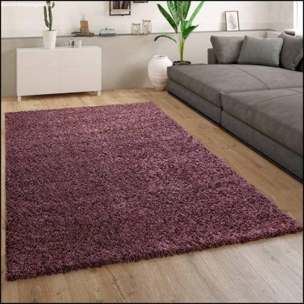 Shaggy szőnyeg puha hosszú szálú design szőnyeg lila 140x200 cm