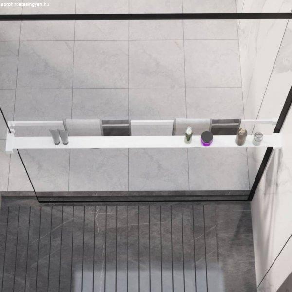 Fehér alumínium zuhanypolc walk-in zuhanyfalhoz 115 cm