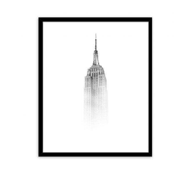 Keretezett falikép, Empire State Building, 50x70 cm, fekete-fehér - TOUR DE
BRUME - Butopêa