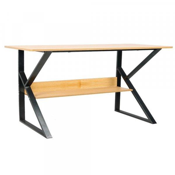 Polcos íróasztal, fekete lábakkal, 100x60 cm, bükk - PORTO - Butopêa