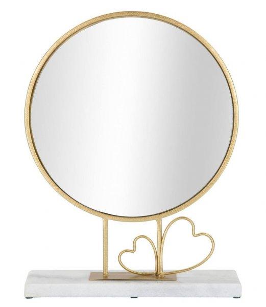 Asztali tükör, szív dekorációval arany, márvány - TOI ET MOI - Butopêa