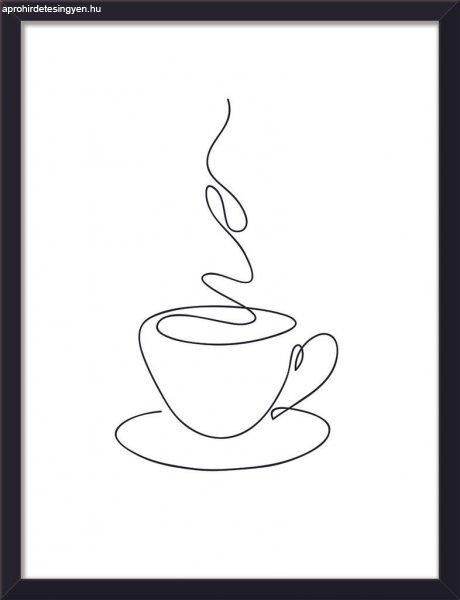 Falikép, 30x40 cm, kávé rajz - CREME - Butopêa