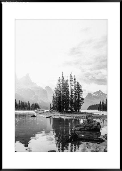 Falikép 50x70 cm, fekete-fehér tájkép - ILOT - Butopêa