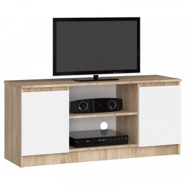 TV állvány 120 cm - Akord Furniture - sonoma tölgy / fehér