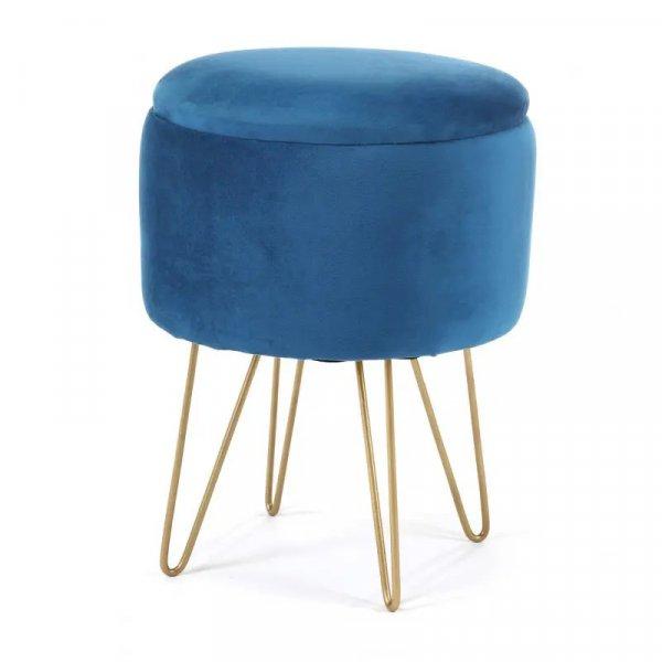 Design puff tárolóval - Akord Furniture - kék