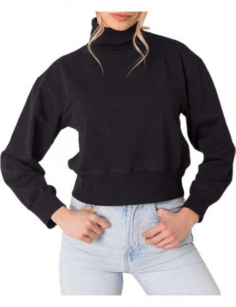 fekete női pulóver garbóval