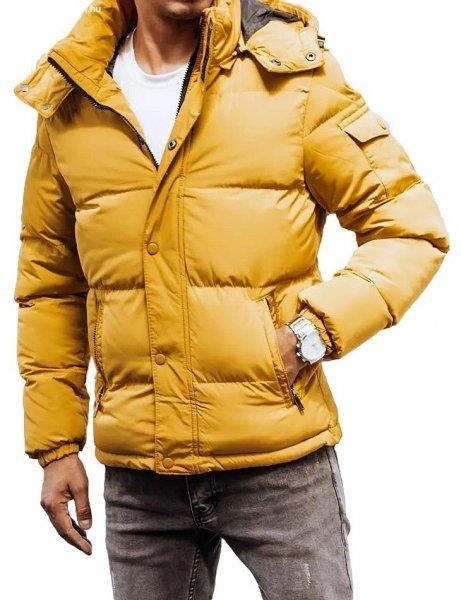 sárga steppelt téli kabát