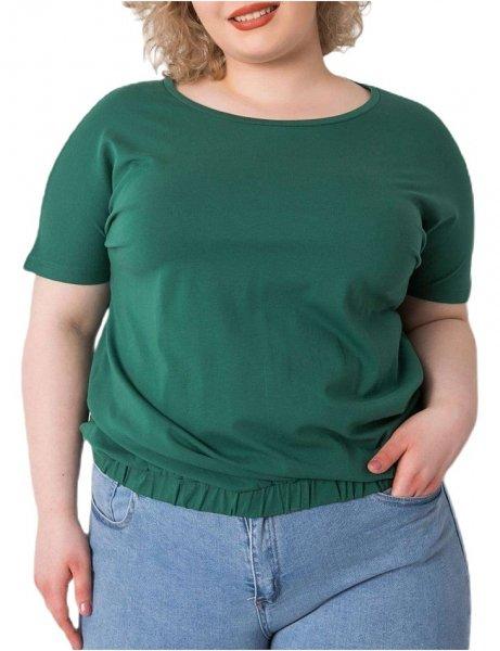 Sötétzöld női alap póló