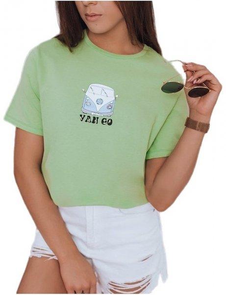 Zöld női póló van go nyomtatással