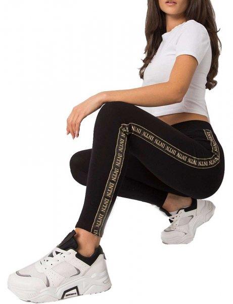 fekete női leggings arany felirattal