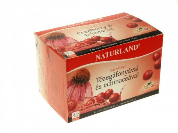 Naturland gyümölcstea tőzegáfonya-echinacea 20x2 g 40 g