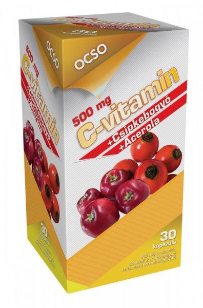 OCSO C-vitamin 500 mg +Csipkebogyó+Acerola kapszula 30db
