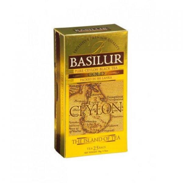 Basilur the island of tea gold fekete tea 25 filter 50 g