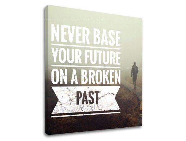 Motivációs vászonképek Never base your future_002