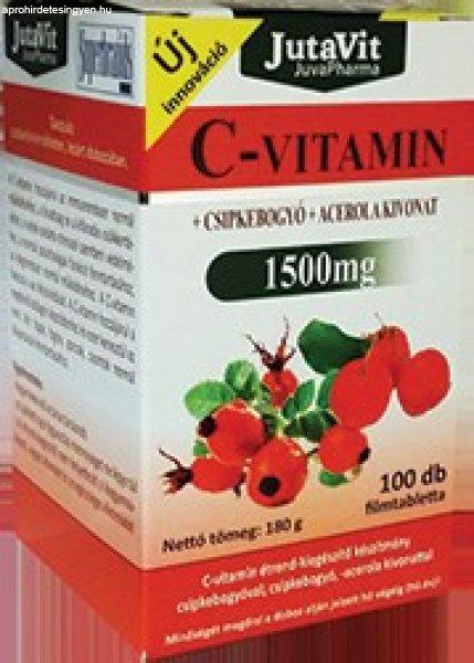 Jutavit c-vitamin 1500 mg+d3+cink+csipkebogyó+acerola kivonattal 100 db