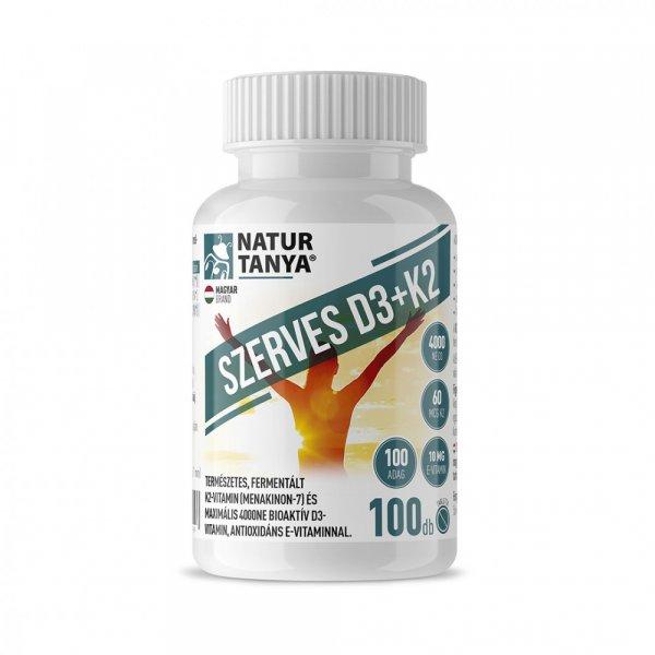 Natur Tanya® 1000 mg Retard C-vitamint 60 db, D3- és K2-vitaminokat, valamint
csipkebogyó kivonatot és citrus bioflavonoidokat tartalmazó, szerves,
nyújtott felszívódású tabletta