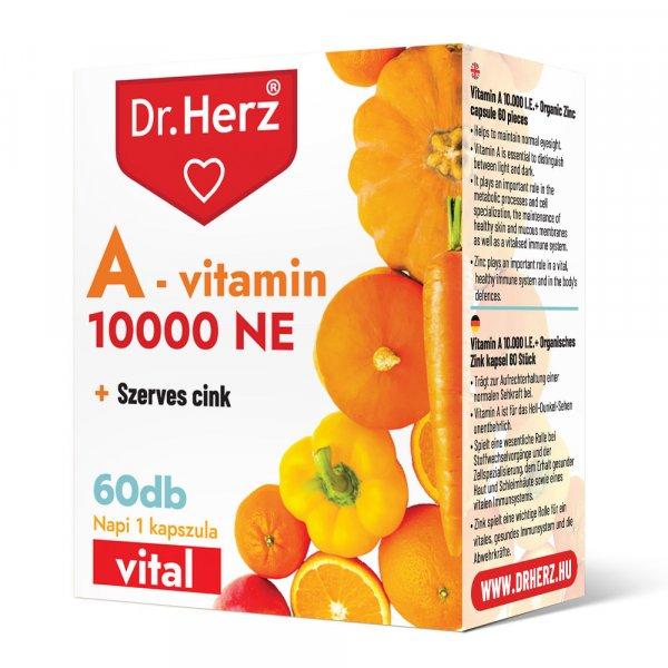 DR Herz A-vitamin 10000 NE + Szerves Cink 60 db kapszula doboz ÚJ!