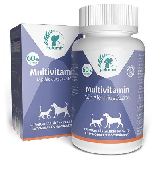 Petamin Multivitamin táplálékkiegészítő Egészségvédő multivitamin
kutyáknak és macskáknak 60 db tabletta