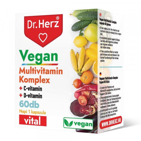 DR Herz Vegan Multivitamin komplex 60 db kapszula doboz #TH