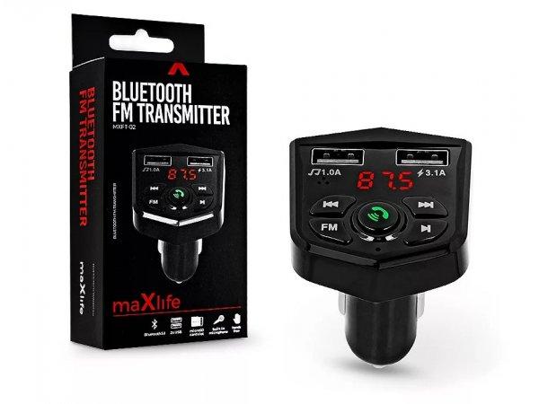 MAXLIFE MXFT-02 - Bluetooth FM-Transmitter/szivargyújtó töltő - 2 db USB +
MICROSD Kártyaolvasó