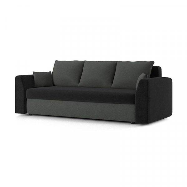 Numbur kanapéágy, normál szövet, hab töltőanyag, szín - fekete / szürke