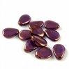 Prselt virgszirom gyngy - 8x11mm - Crystal Eggplant Bronz