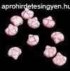 Ginko - cseh prselt ktlyuk gyngy - Ionic White Pink - 7.