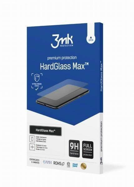 3MK HardGlass Max Samsung S23 Ultra fekete teljes képernyős üveg
ujjlenyomatmentes kijelzővédő fólia
