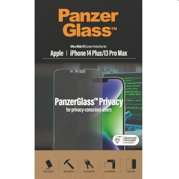 Védőüveg PanzerGlass UWF Privacy AB for Apple iPhone 14 Plus/13 Pro Max,
fekete