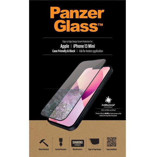 Temperált védőüveg PanzerGlass Case Friendly  Apple iPhone 13 Mini, fekete