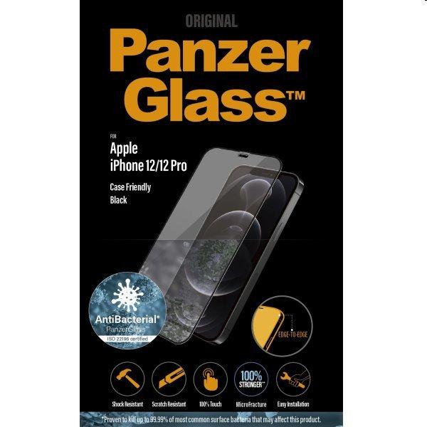Temperált védőüveg PanzerGlass Case Friendly Apple iPhone 12/12 Pro, fekete