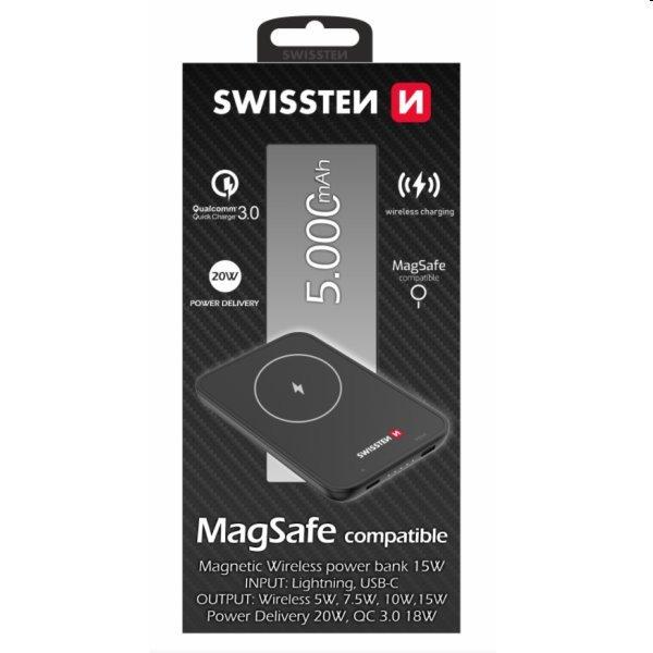 Swissten Powerbank for iPhone 12, 12 Pro, 12 Pro Max, 13, 13 Mini, 13 Pro Max,
5000mAh