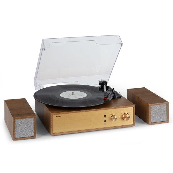 Auna Berklee TT-Play Prime,lemezjátszó, szíjhajtás, 33 1/3 és 45 RPM,
sztereó hangszórók