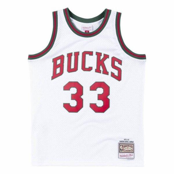 Mitchell & Ness Milwaukee Bucks #33 Kareem Abdul-Jabbar Swingman Jersey white