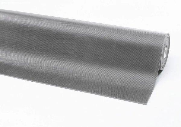 Csúszásgátló gumi futószőnyeg enyhén barázdált, 1000 mm x 10 m, szürke