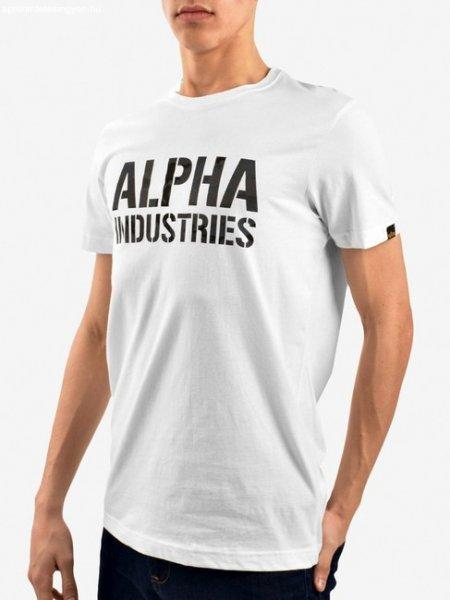 Férfi póló Alpha Industries Camo Print Tee White