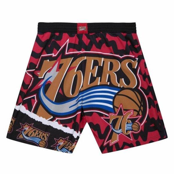 Mitchell & Ness shorts Philadelphia 76ers Jumbotron 2.0 Submimated Mesh Shorts
red/black