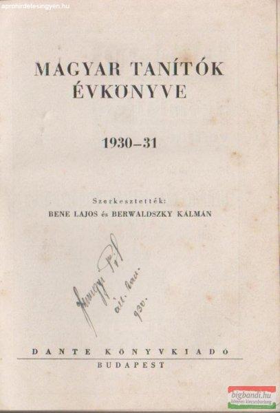 Magyar tanítók évkönyve 1930-31