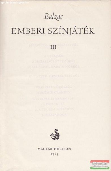 Honoré de Balzac - Emberi színjáték III