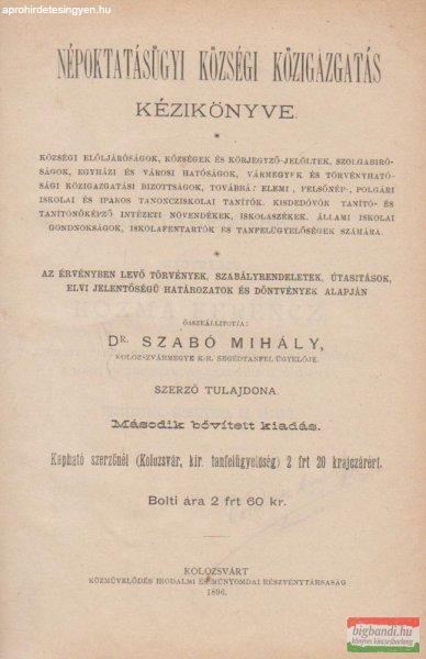 Népoktatásügyi községi közigazgatás kézikönyve