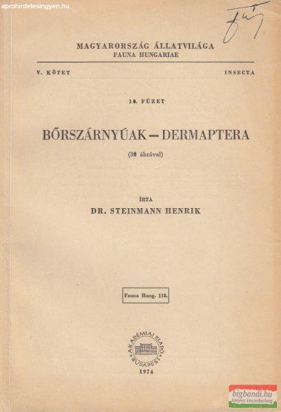 Dr. Steinmann Henrik - Bőrszárnyúak - Dermaptera
